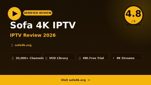 Sofa 4k Iptv Review IPTV Review 2026 — 18,000+ Channels, 4K Streaming & Free Trial