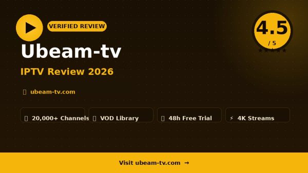 Ubeam Tv Review IPTV Review 2026 — 20,000+ Channels, 4K Quality & Free Trial